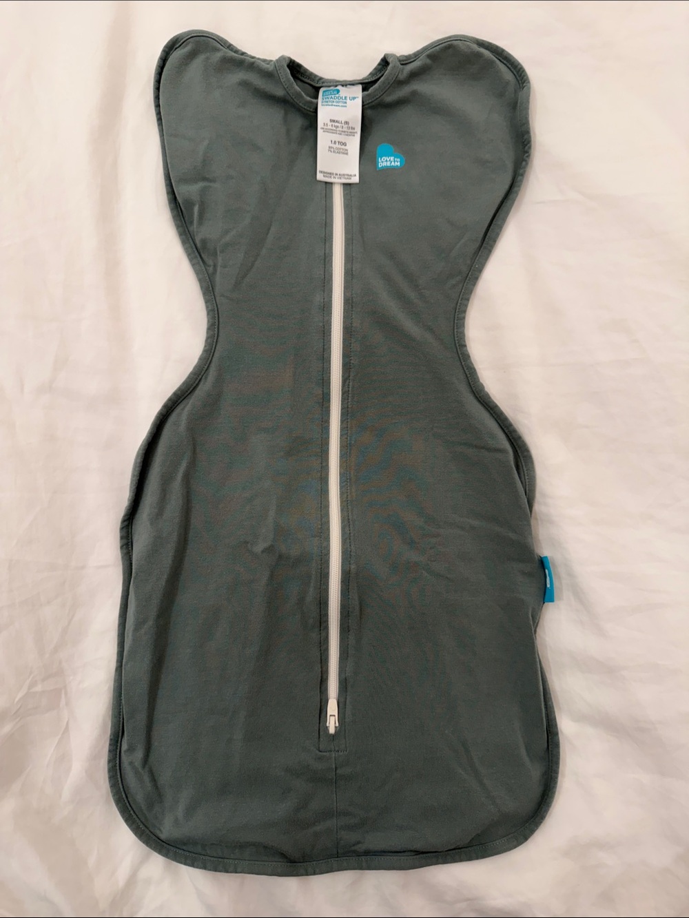 Baby Sleep Sack Swaddle - Dark Teal Zippered Pajama Small 1.0 TOG